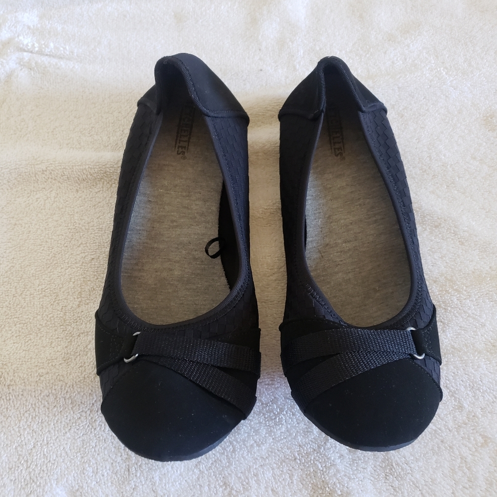 Seychelles Cooper Ballet Flats Woven Print Black